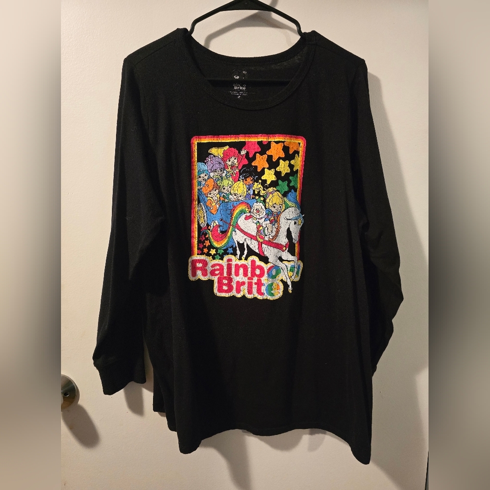 Torrid Rare Rainbow Brite Black Long Sleeve Shirt